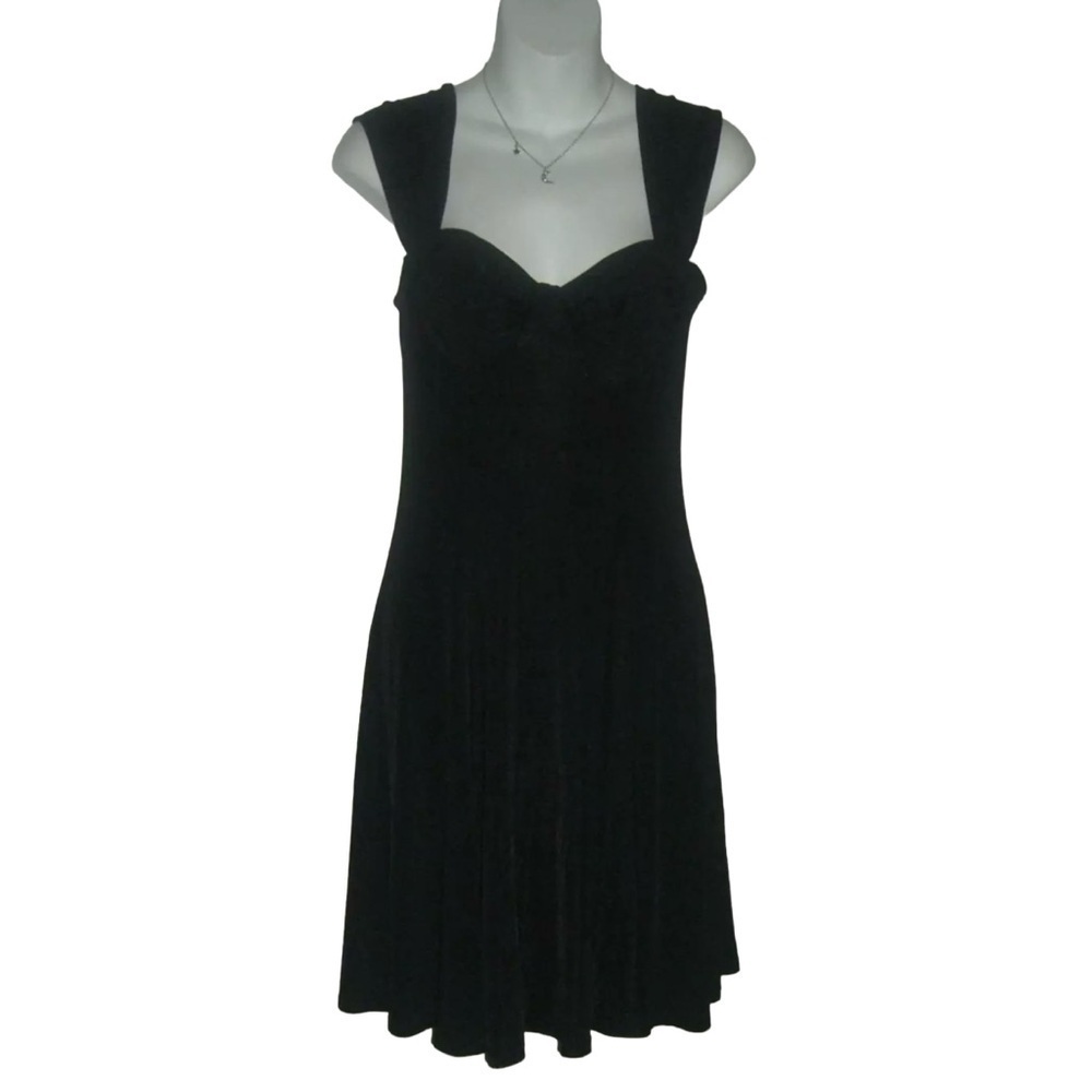 Vintage 90s Moda International Victorias Secret Dress Black LBD Bustier Madonna